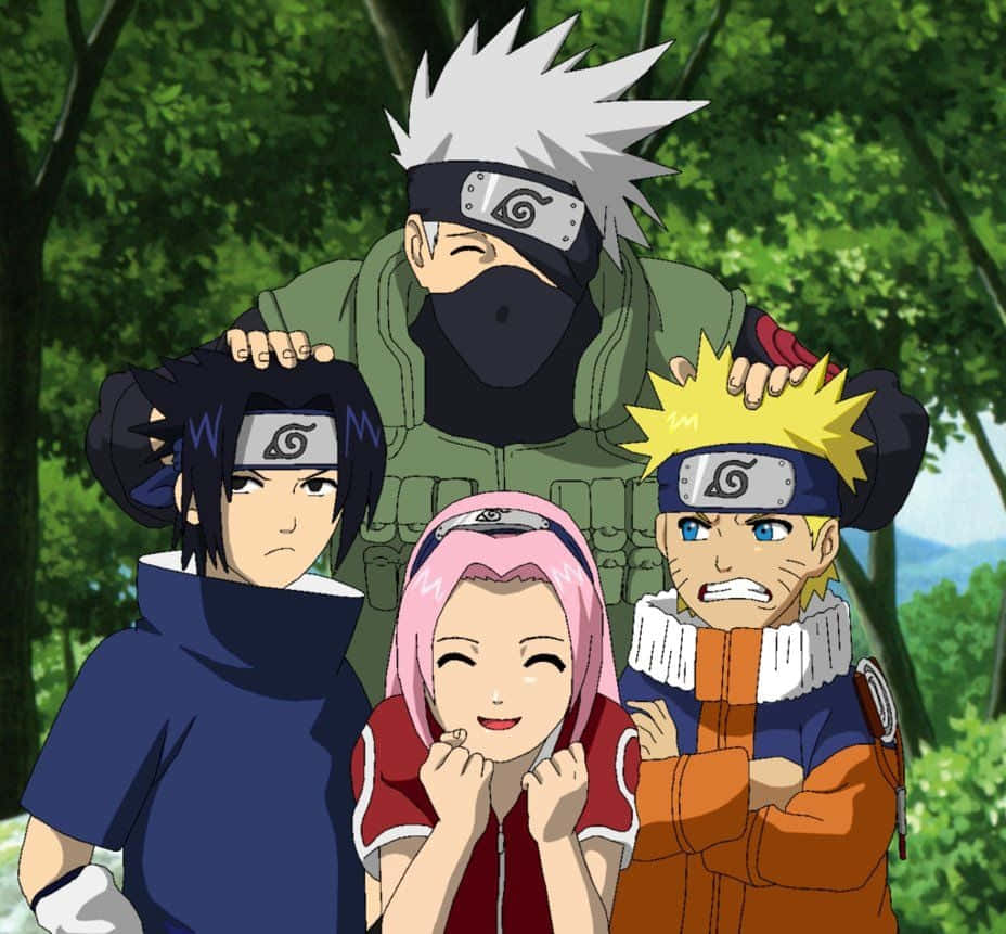 Team 7 Naruto With Kakashi Background