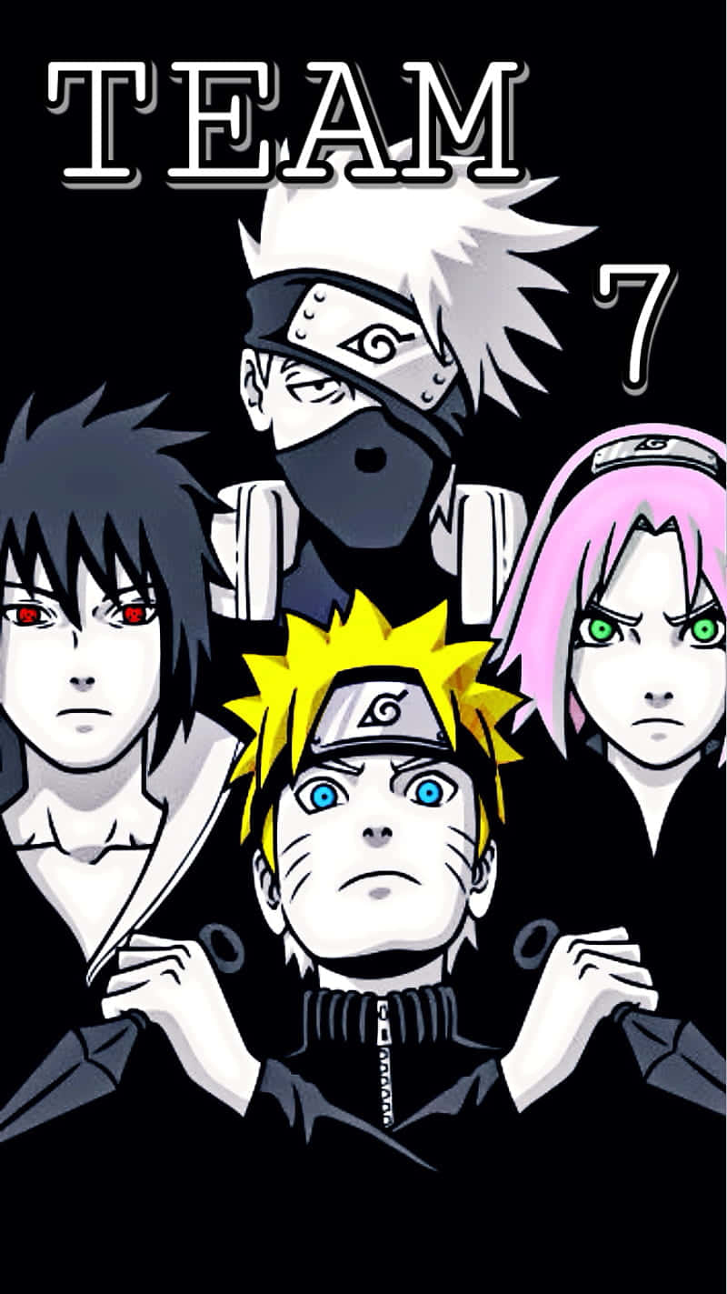 Team 7 Of Konoha - Kakashi, Naruto, And Sasuke Background