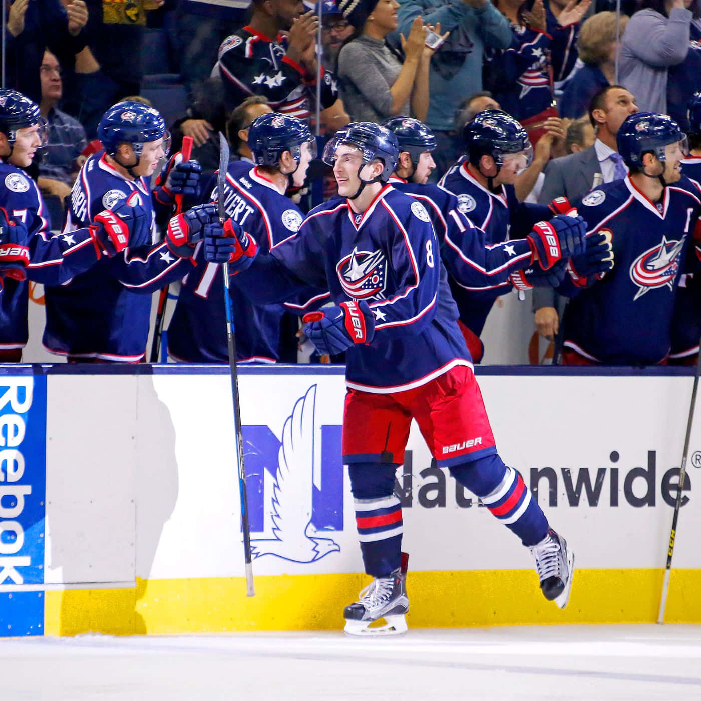 Team Blue Jackets And Zachary Werenski Background