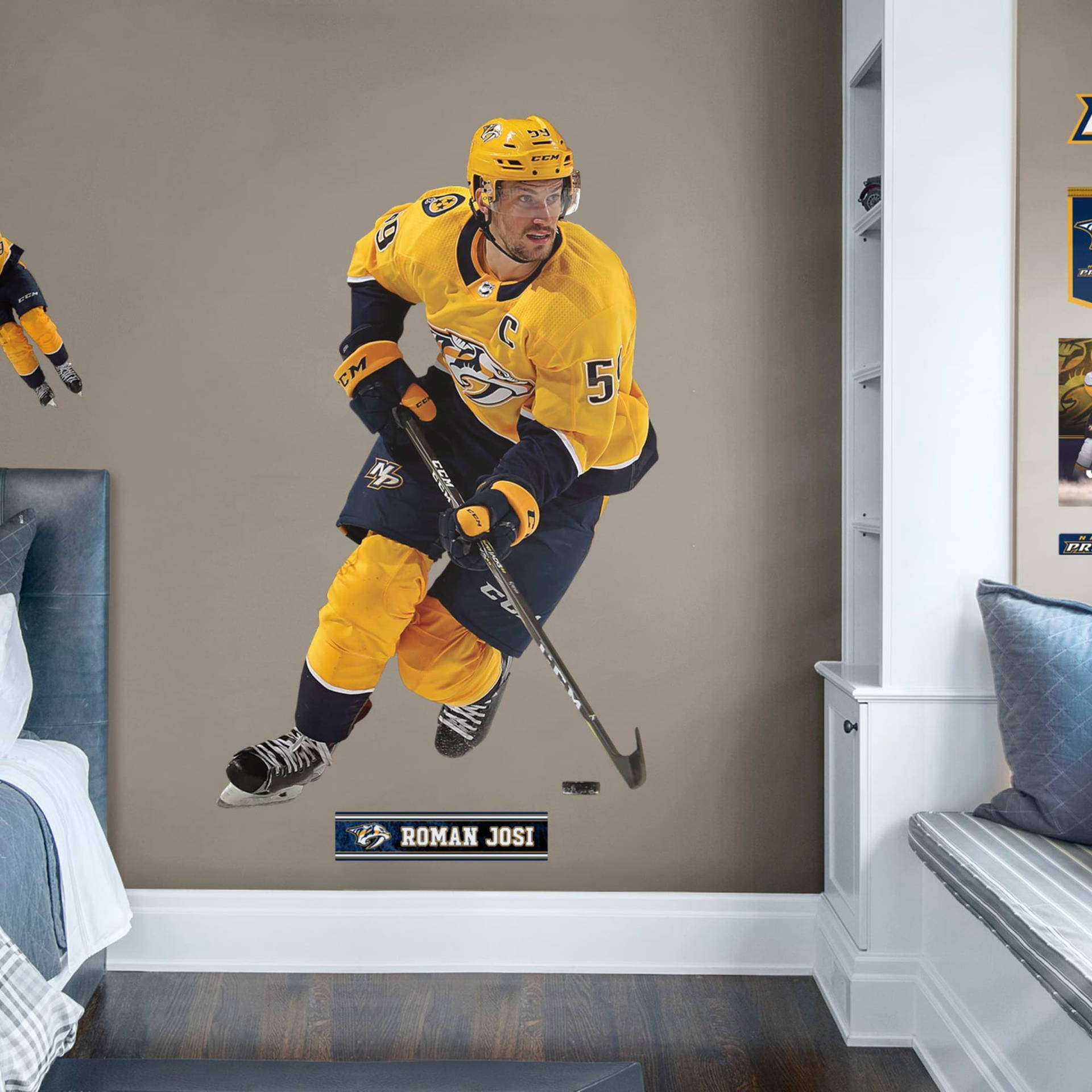 Team Captain Roman Josi Fan Art Background