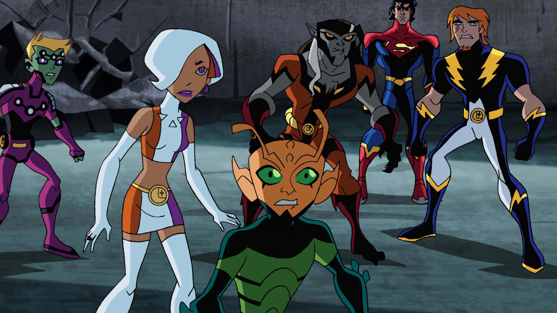 Team Fight Legion Of Super Heroes Background