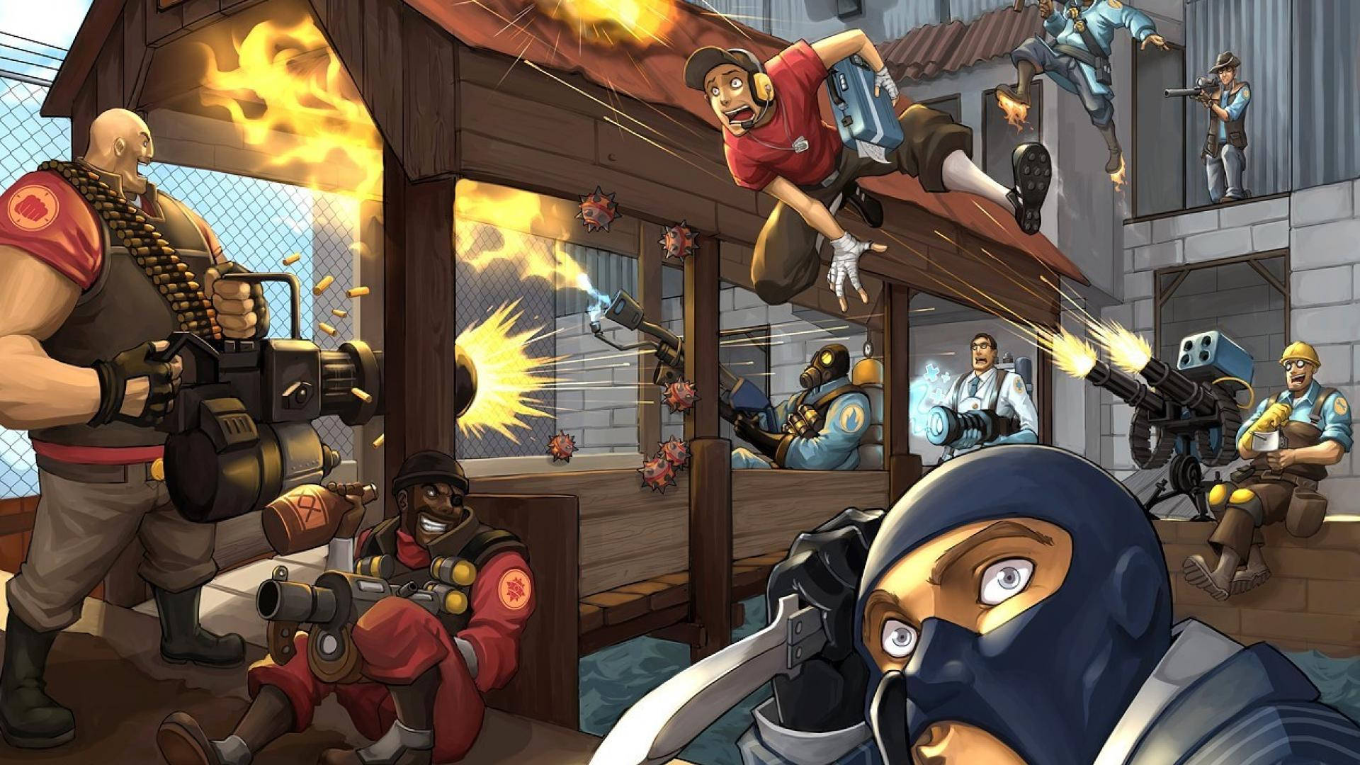 Team Fortress 2 Battle Artwork Background