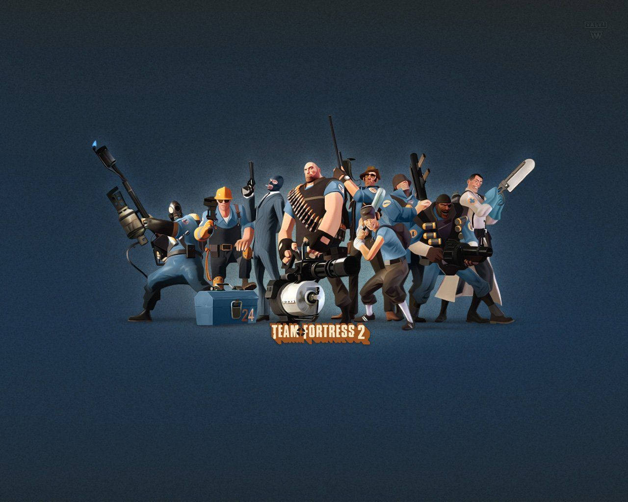 Team Fortress 2 Blue Background