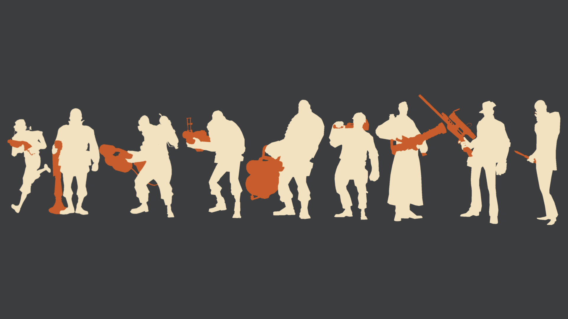 Team Fortress 2 Character Silhouette Background