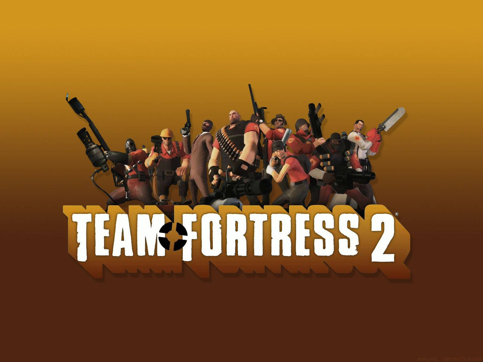 Team Fortress 2 Dark Gold Background Background