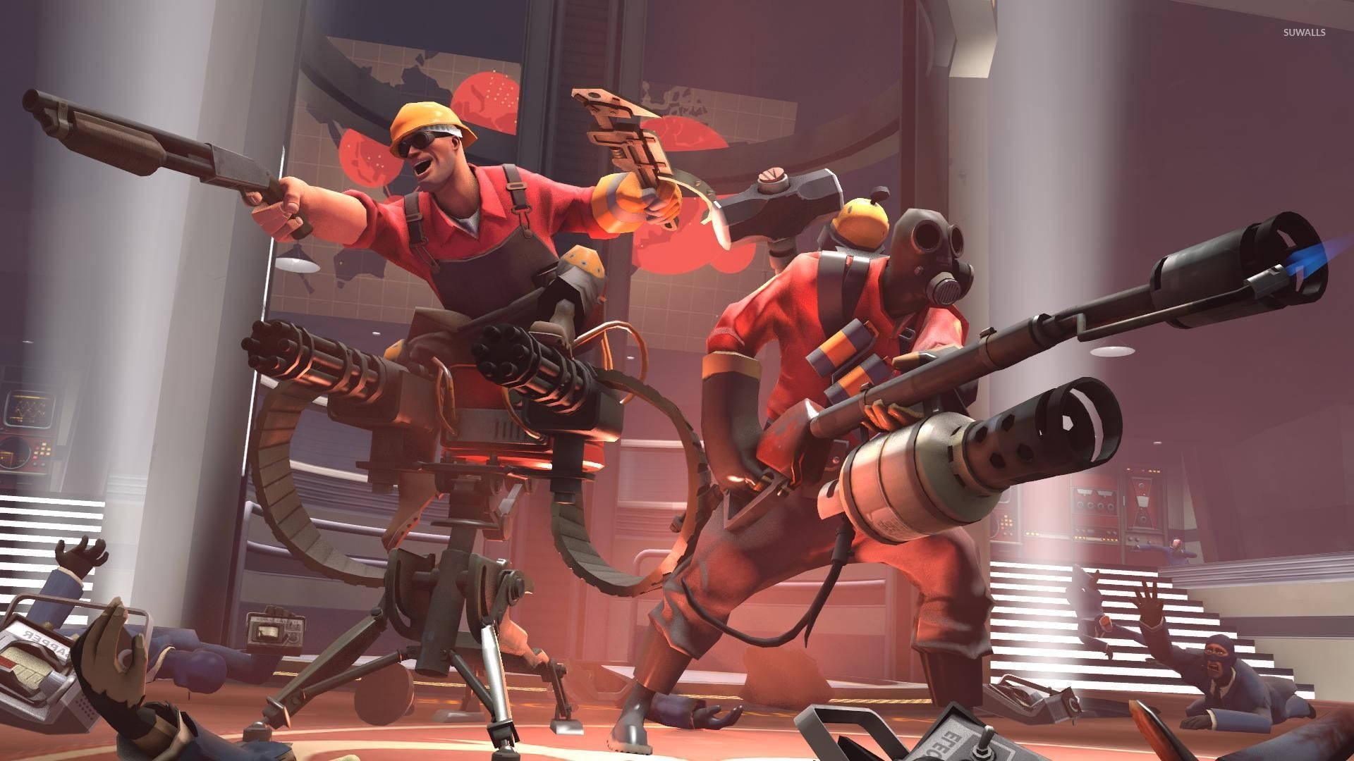 Team Fortress 2 Engineer And Pyro