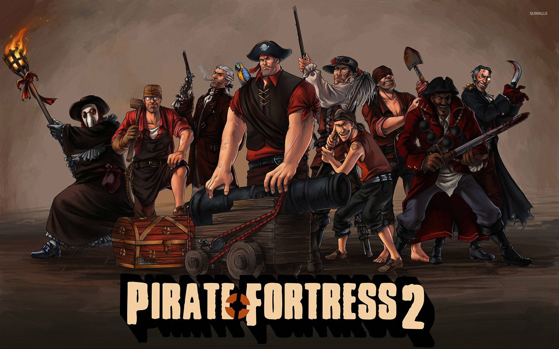 Team Fortress 2 Pirate Fanart Background