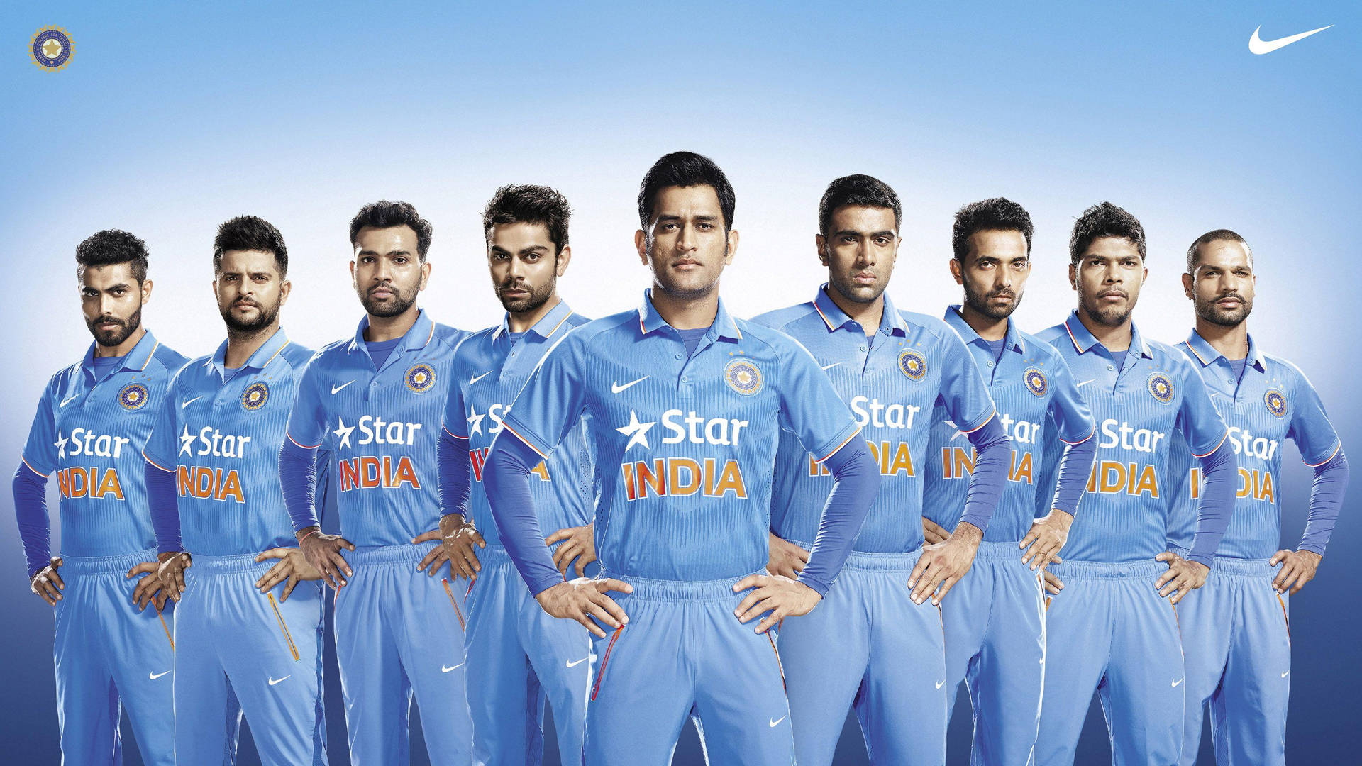 Team India's Unified Poses: Pride Of The Nation. Background