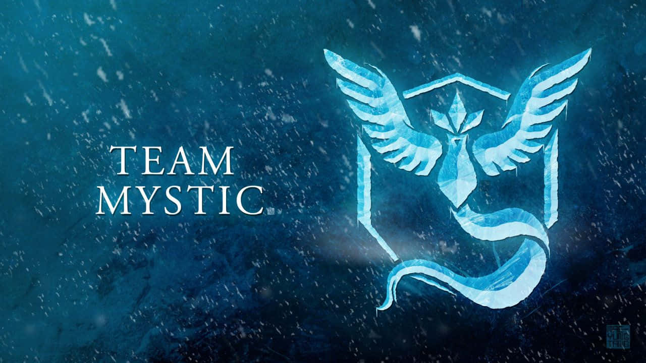 Team Mystic Logo On A Blue Background Background