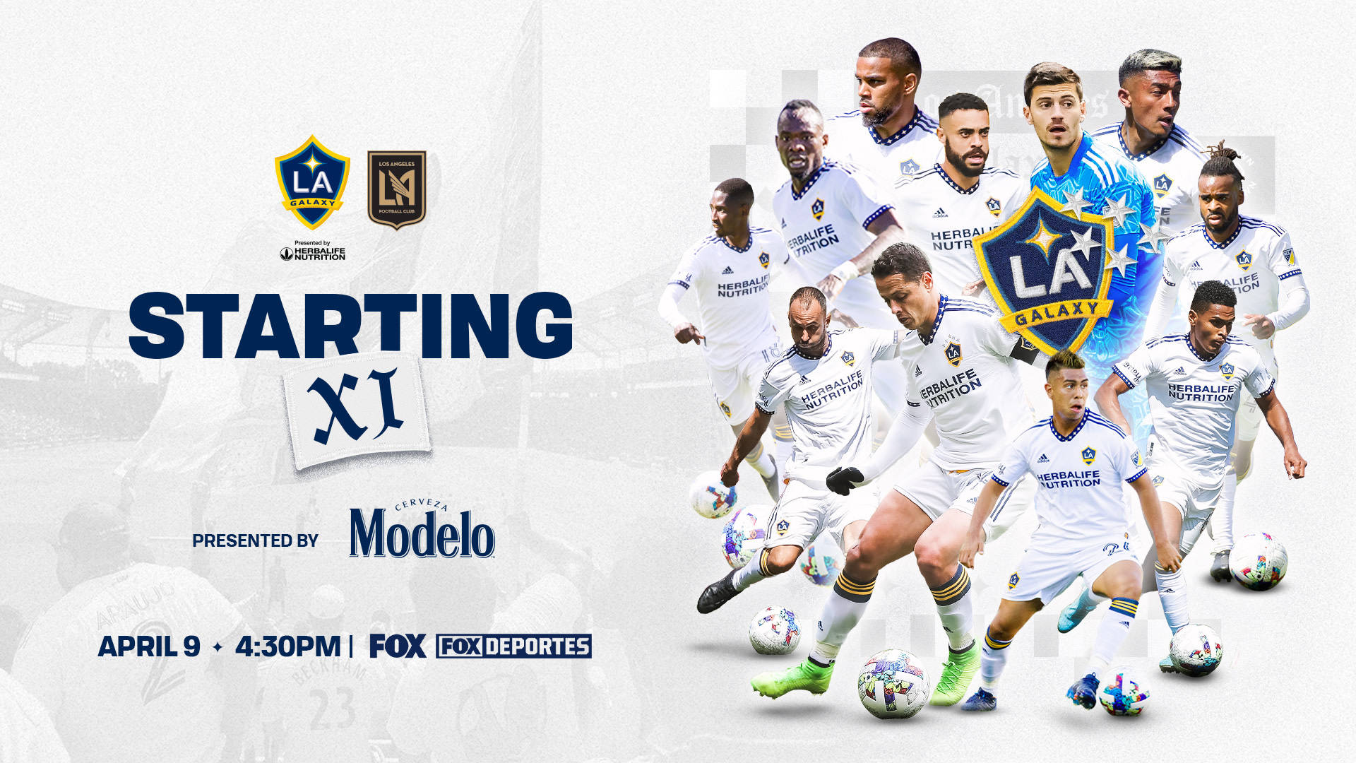 Team Players Poster La Galaxy Background