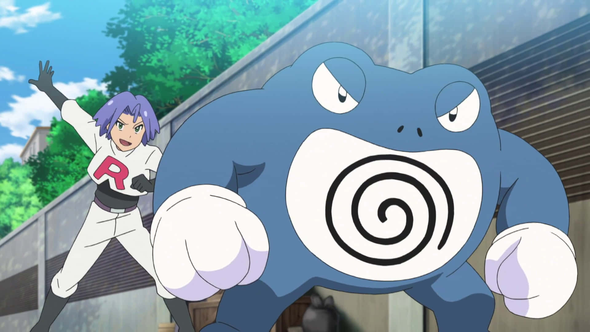 Team Rocket Poliwrath Pokemon Background