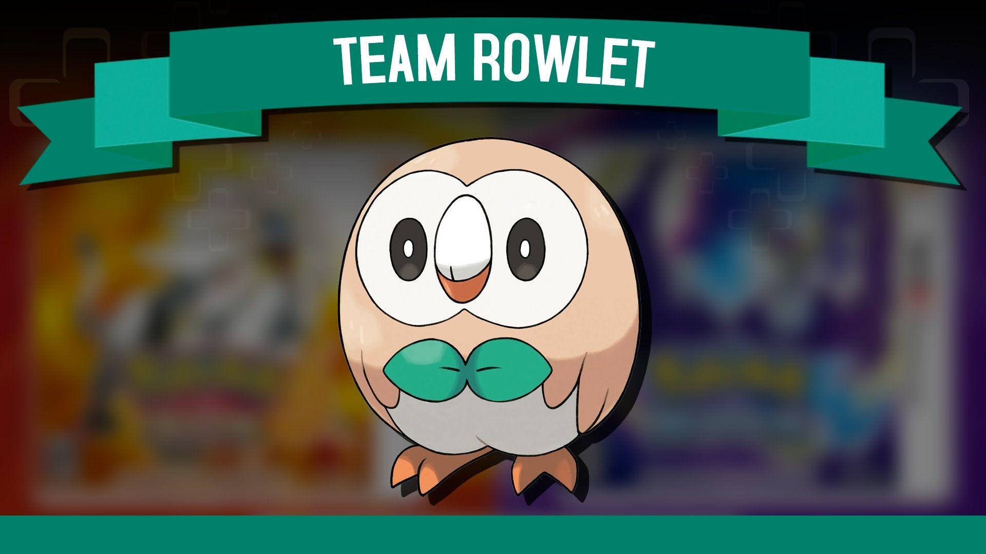 Team Rowlet Green Ribbon Background