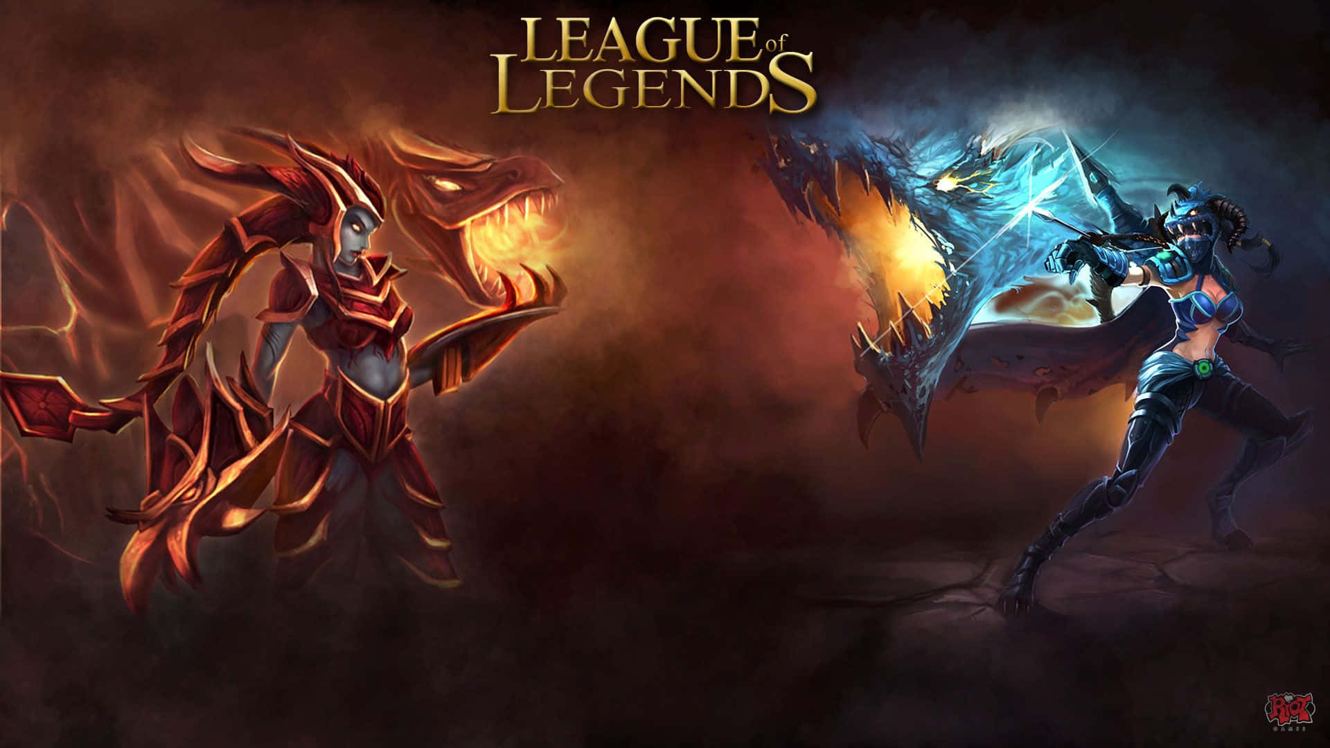 Team Up And Conquer The Rift With League Of Legends Hd Background