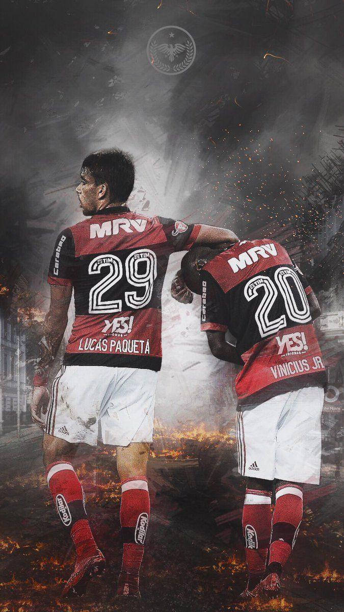 Teammates Lucas Paquetá And Vini Jr. Background