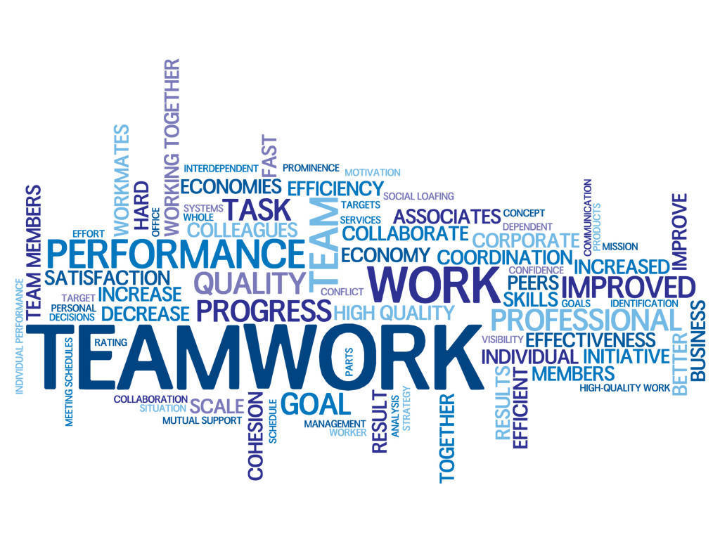 Teamwork Concept Word Cloud Background