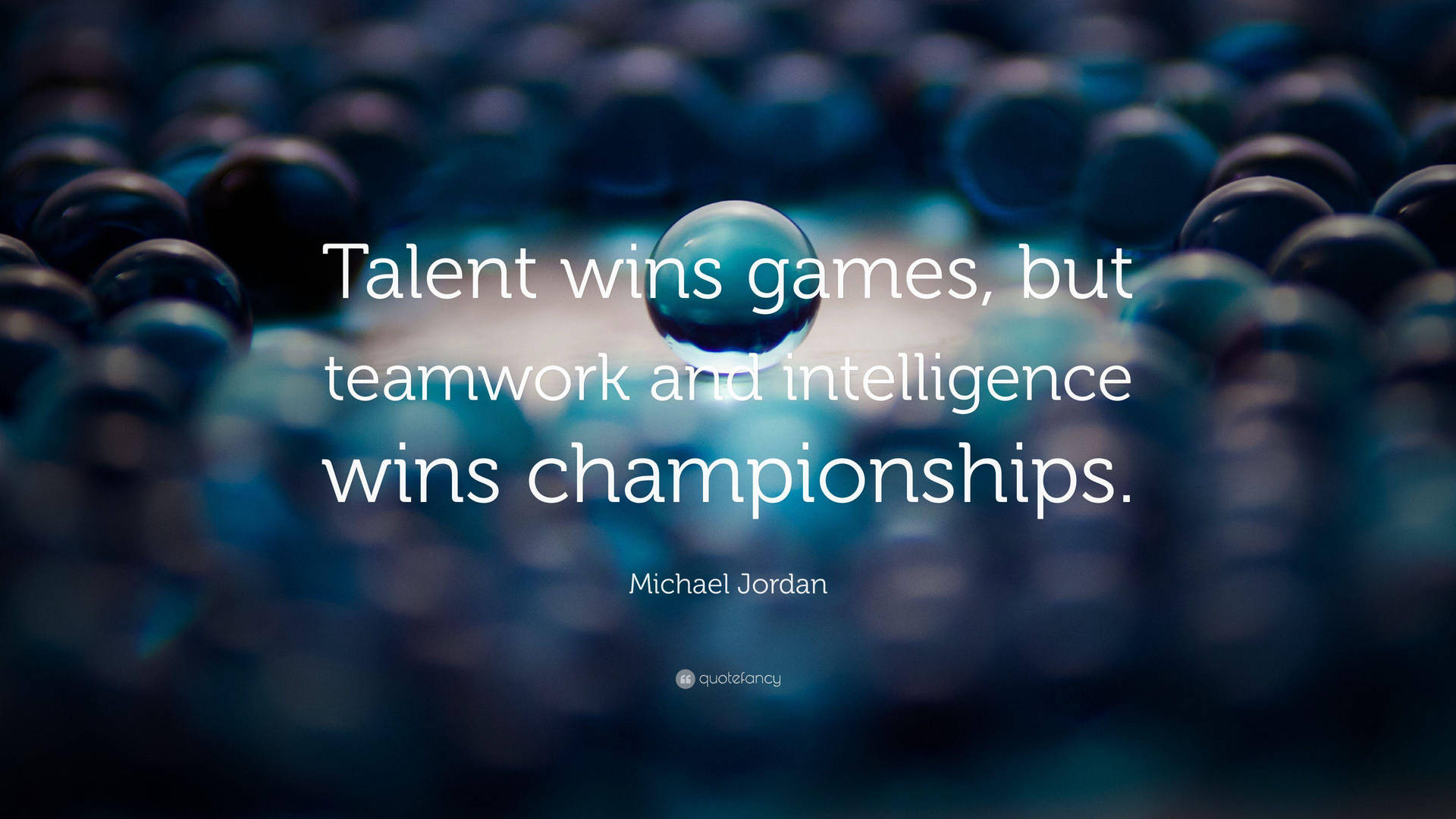 Teamwork Quote Michael Jordan Blue Aesthetic Background