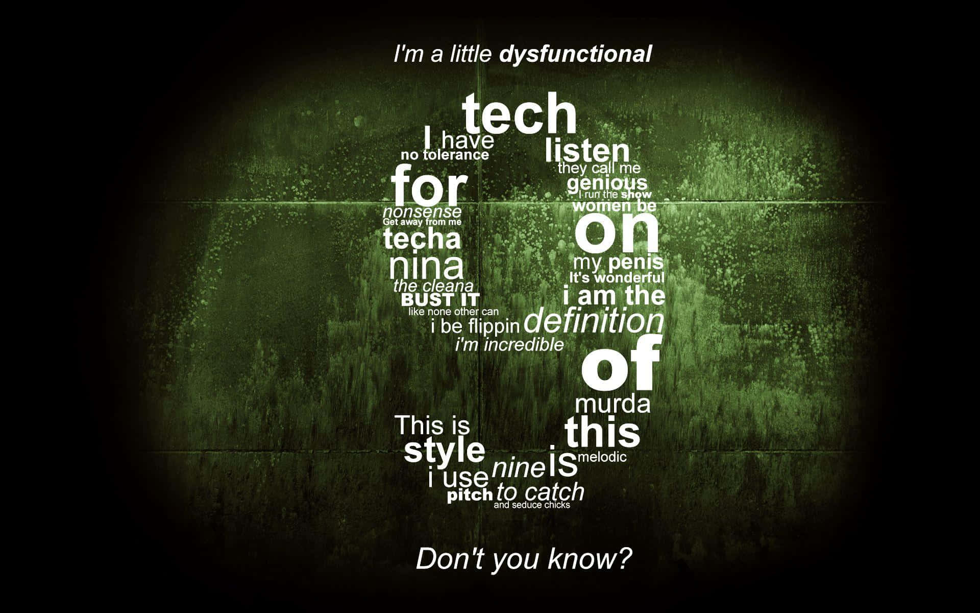 Tech N9ne Dysfunctional Lyrics Artwork Background