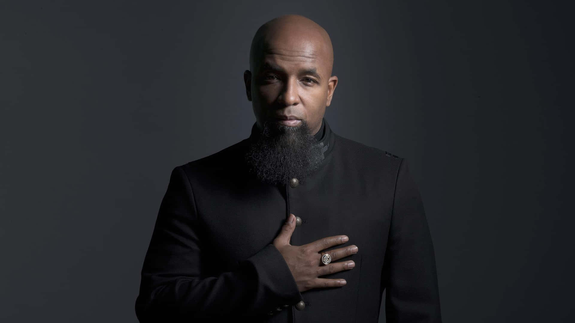 Tech N9ne Portraitin Black Background