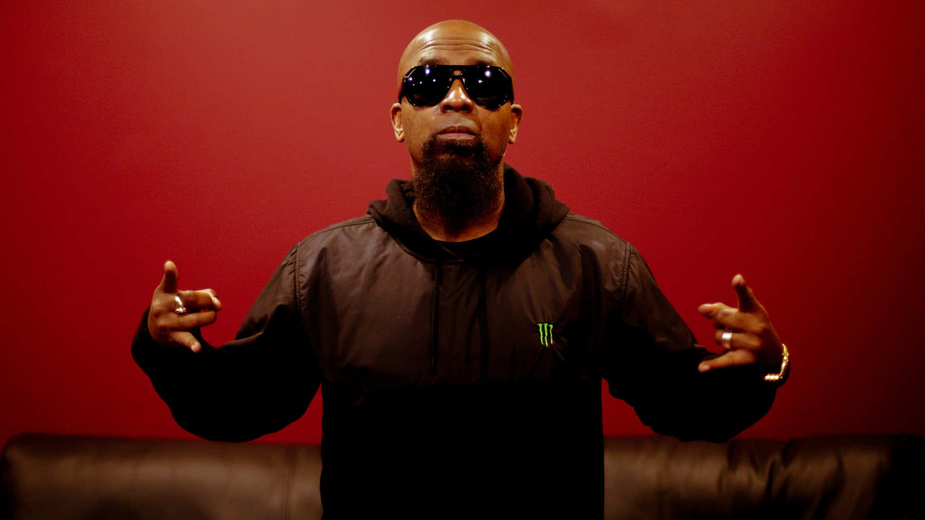 Tech N9ne Red Backdrop Background