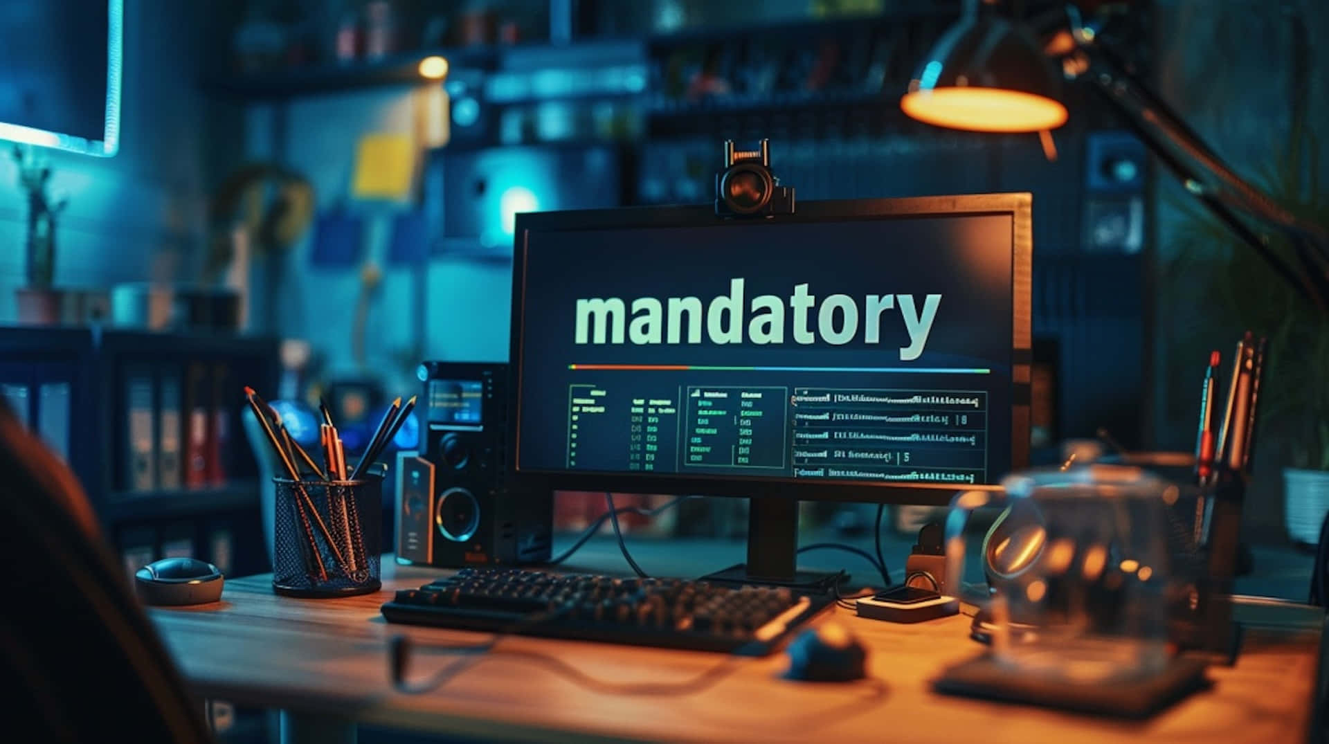 Tech Workspace Mandatory Sign