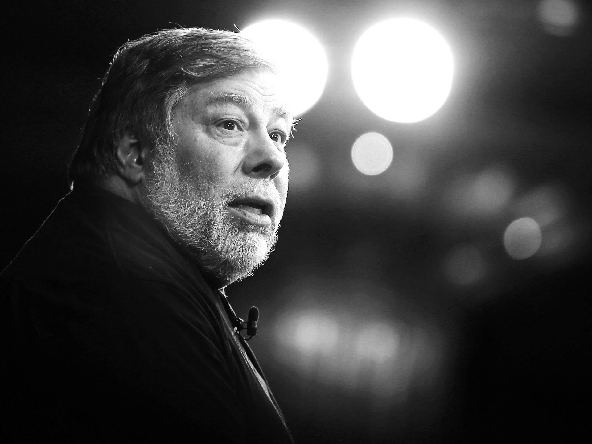 Technology Visionary - Steve Wozniak In Black And White Background