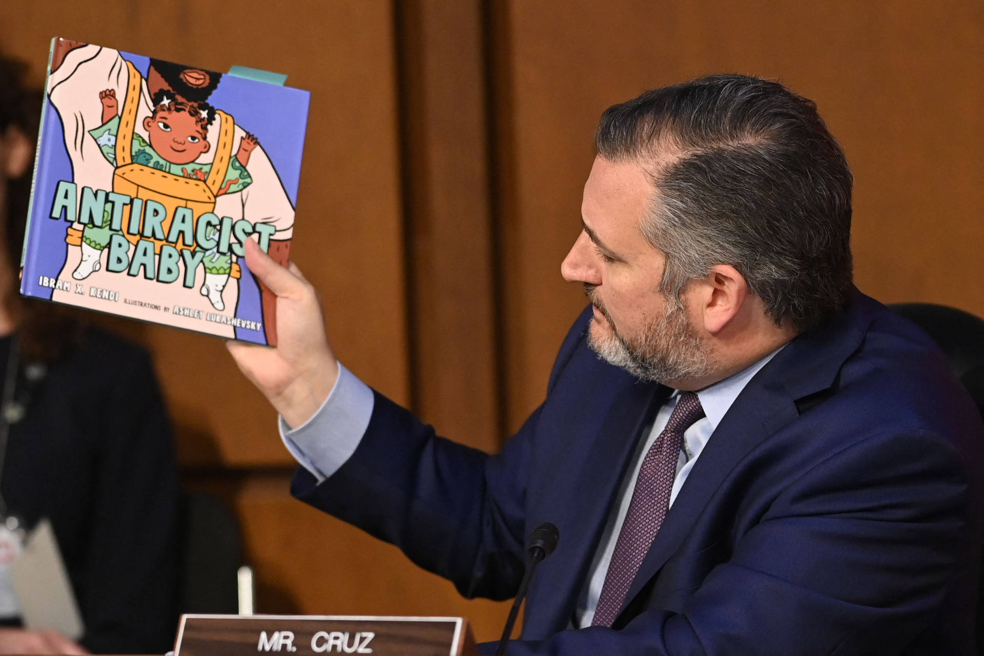 Ted Cruz Holding A Book Background