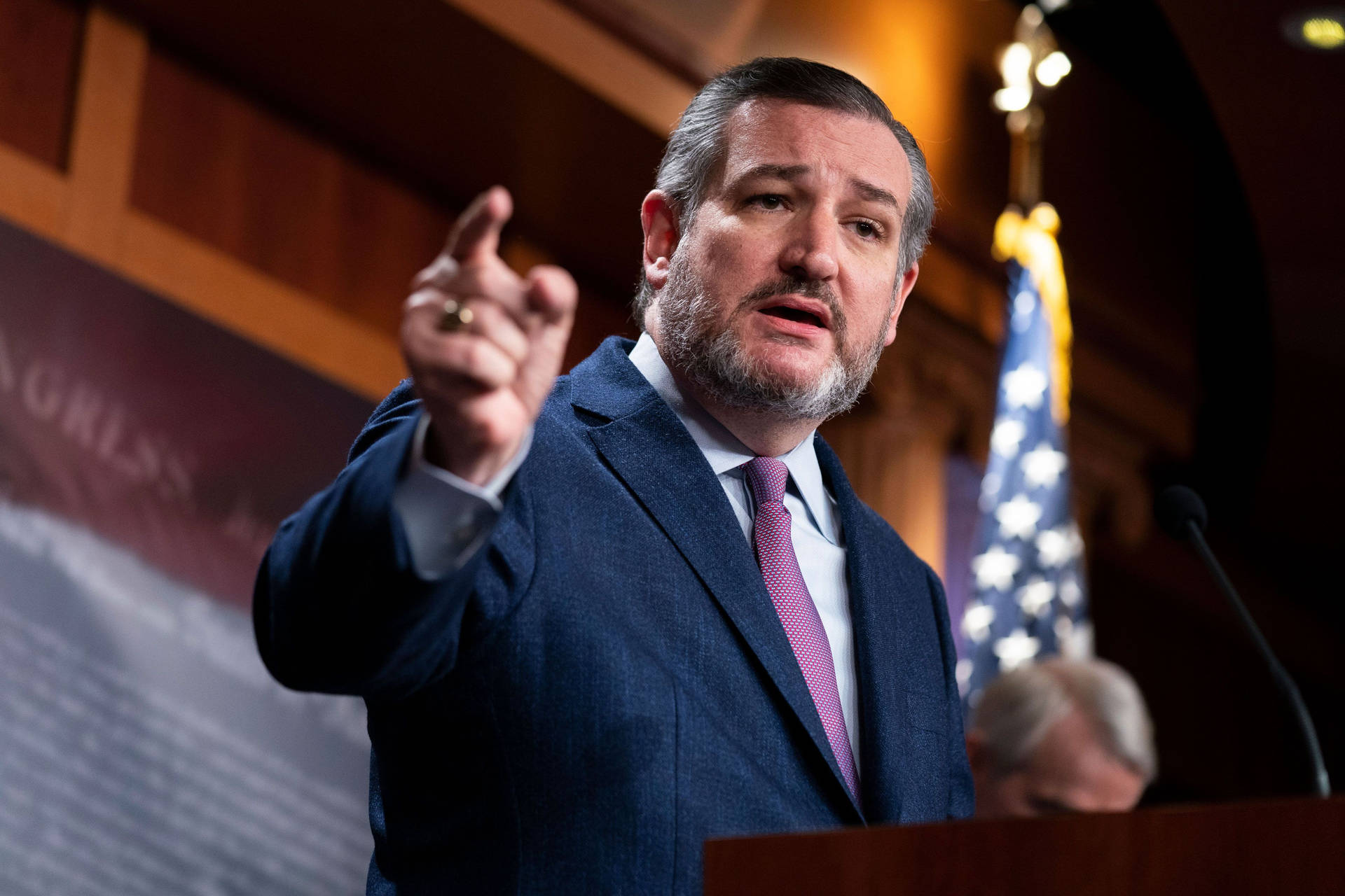 Ted Cruz In Suit And Tie Background