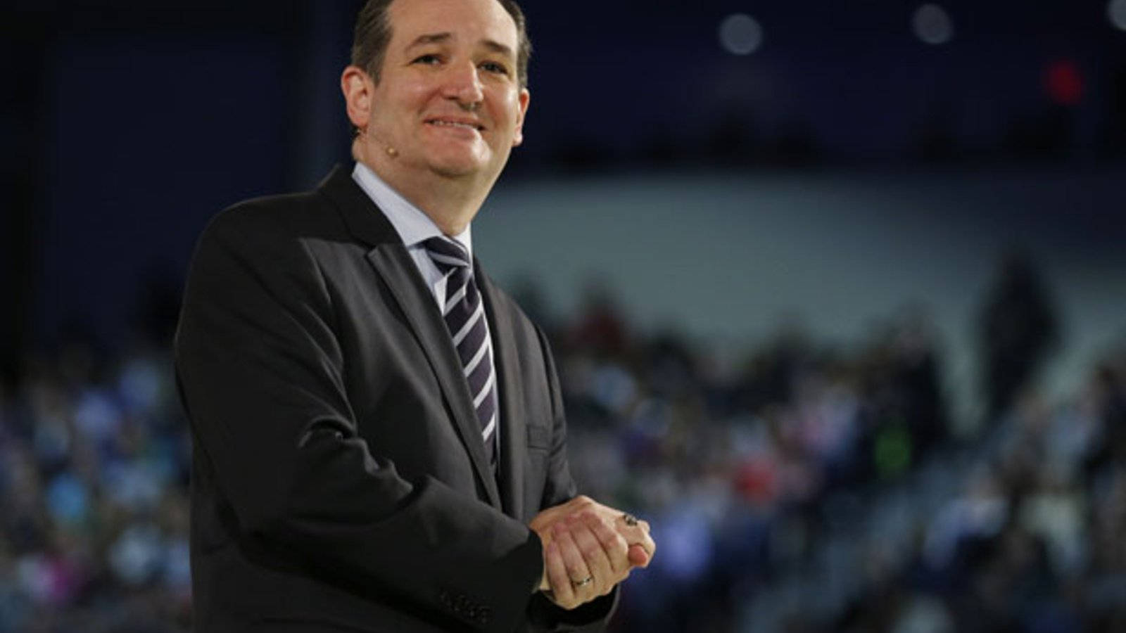 Ted Cruz Smiling At The Crowd