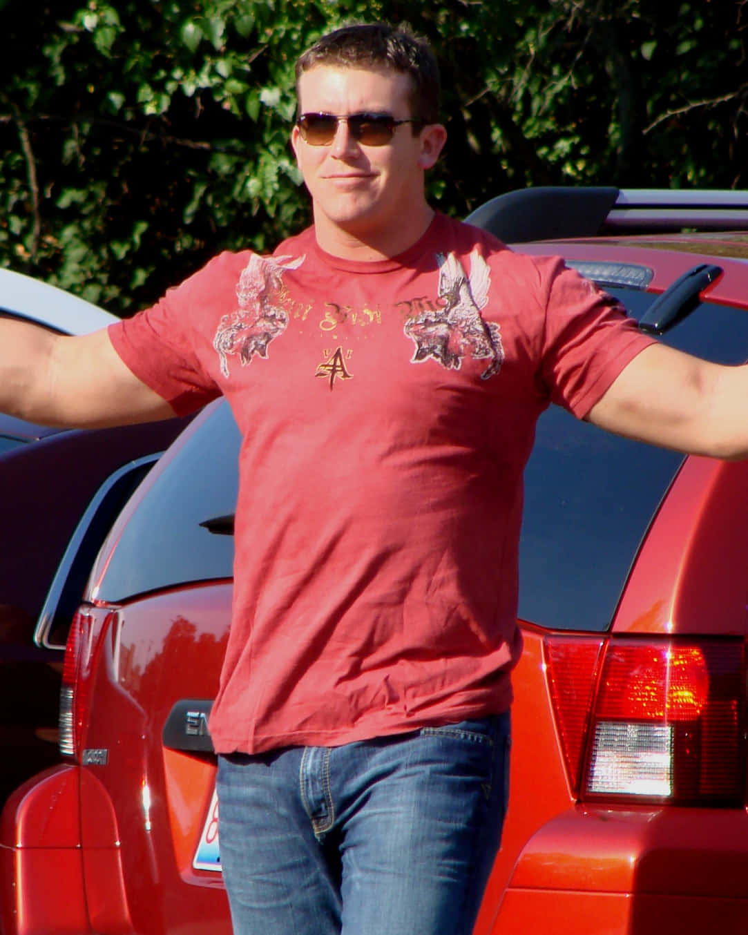 Ted Dibiase Jr. Red Shirt Background