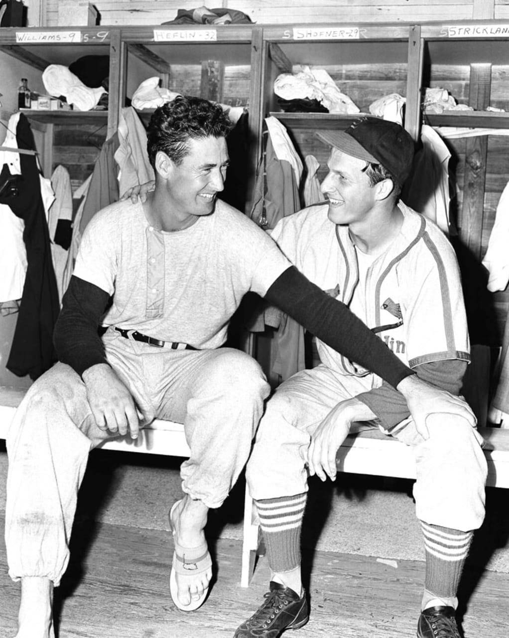Ted Williams And Stan Musial Background