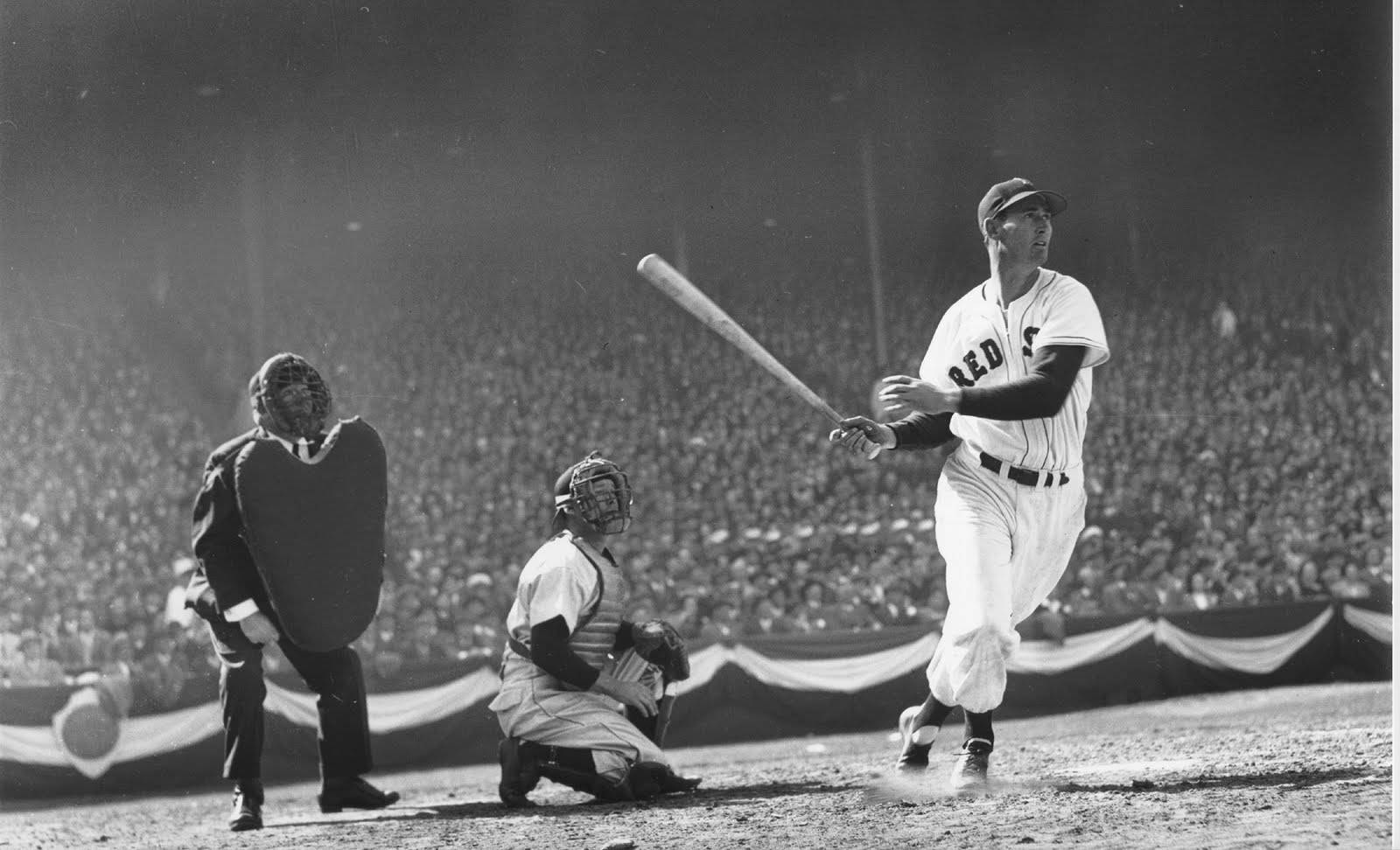 Ted Williams At Bat Opening Day Background