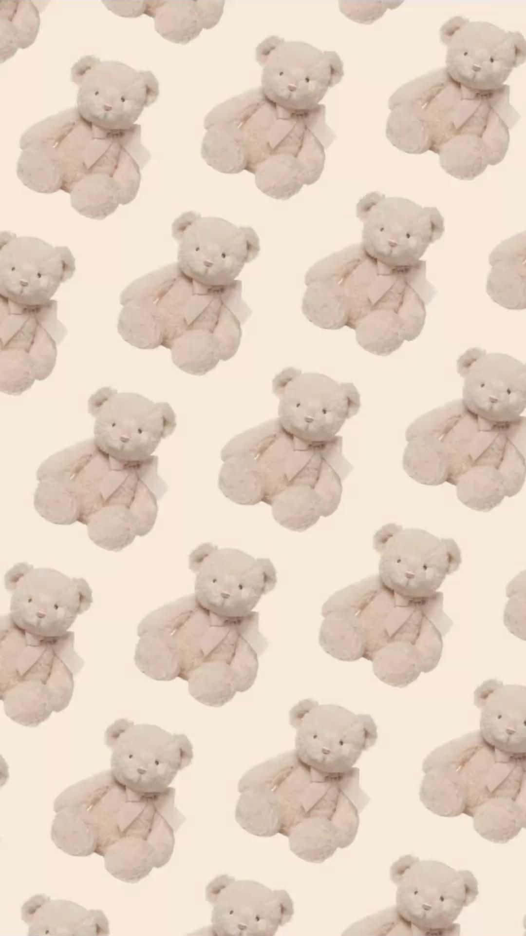 Teddy Bear Patterni Phone Wallpaper Background