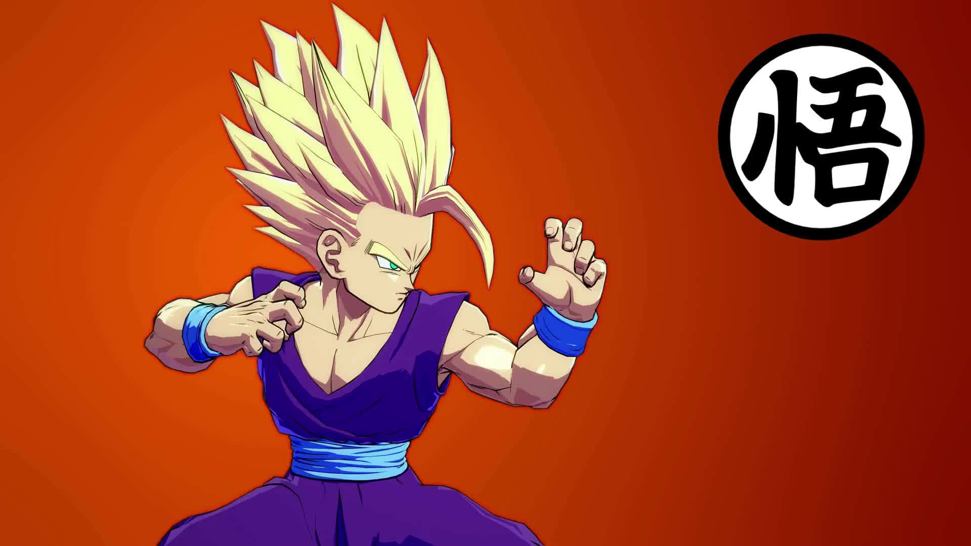 Teen Gohan Bursting With Raw Power Background