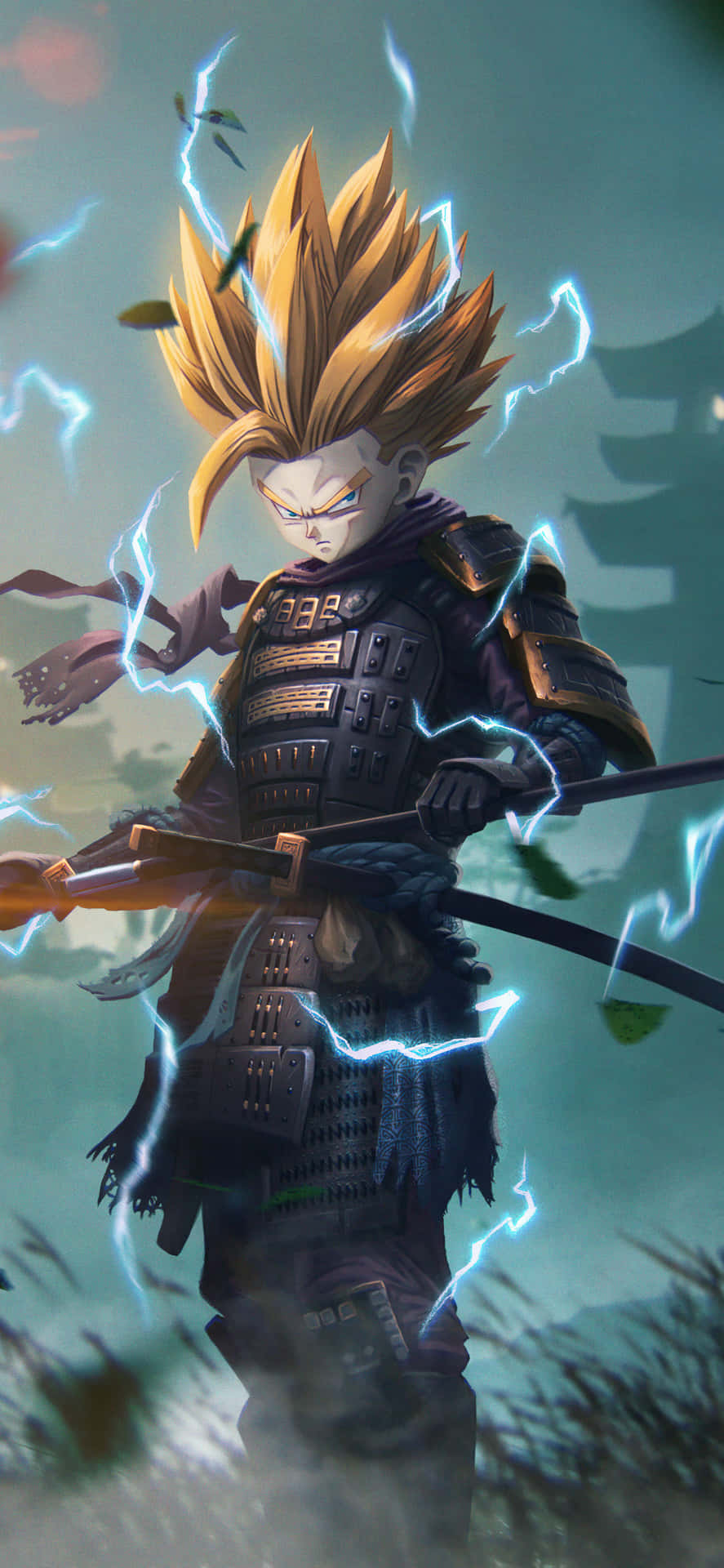 Teen Gohan Metallic Warrior Outfit Background