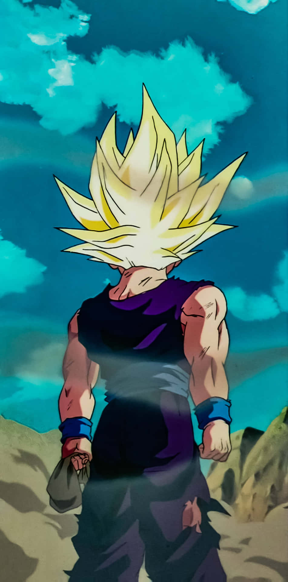 Teen Gohan Muscled Body Background