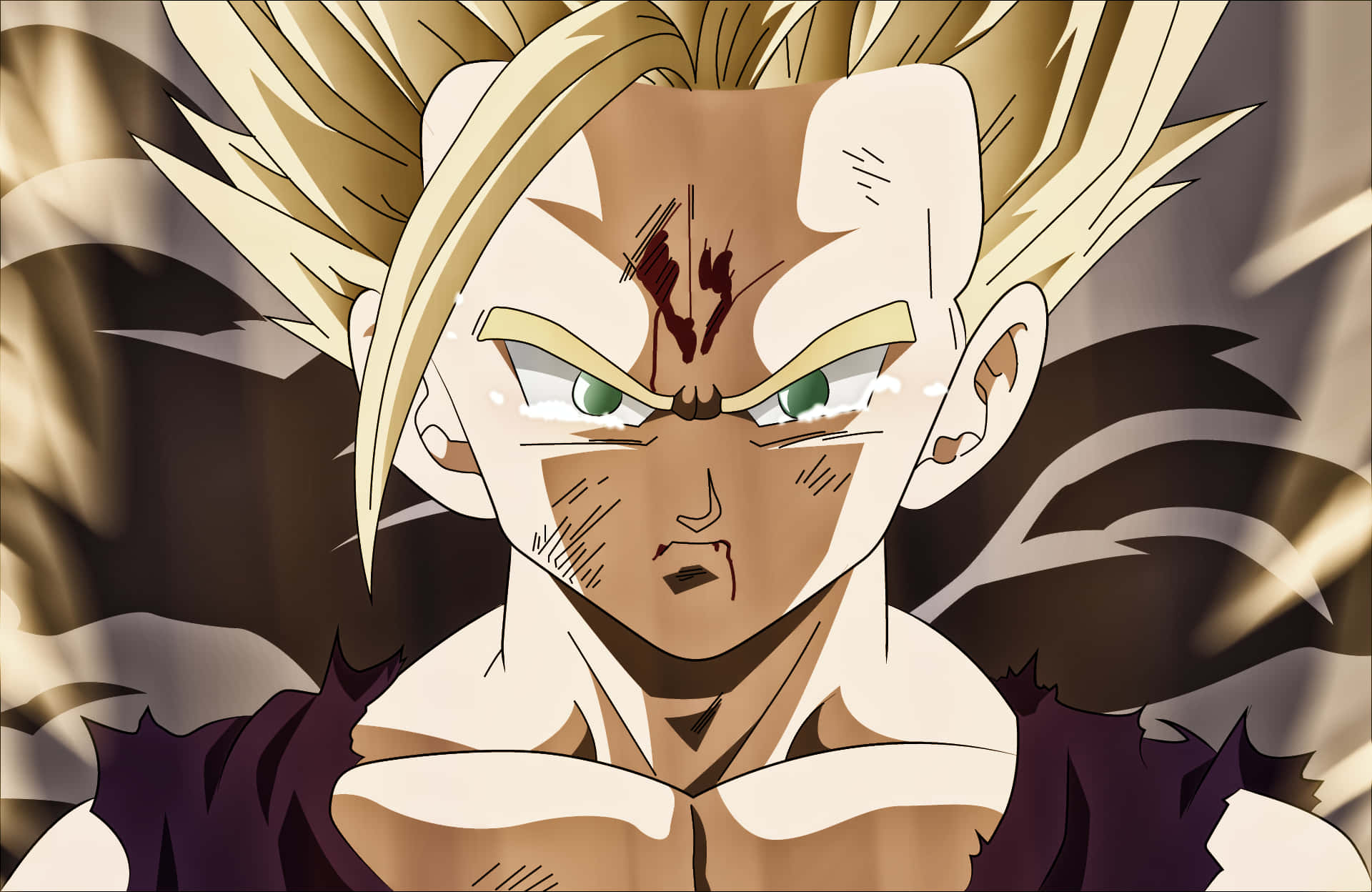 Teen Gohan Ready To Battle The Baddie In The Namek Saga Background