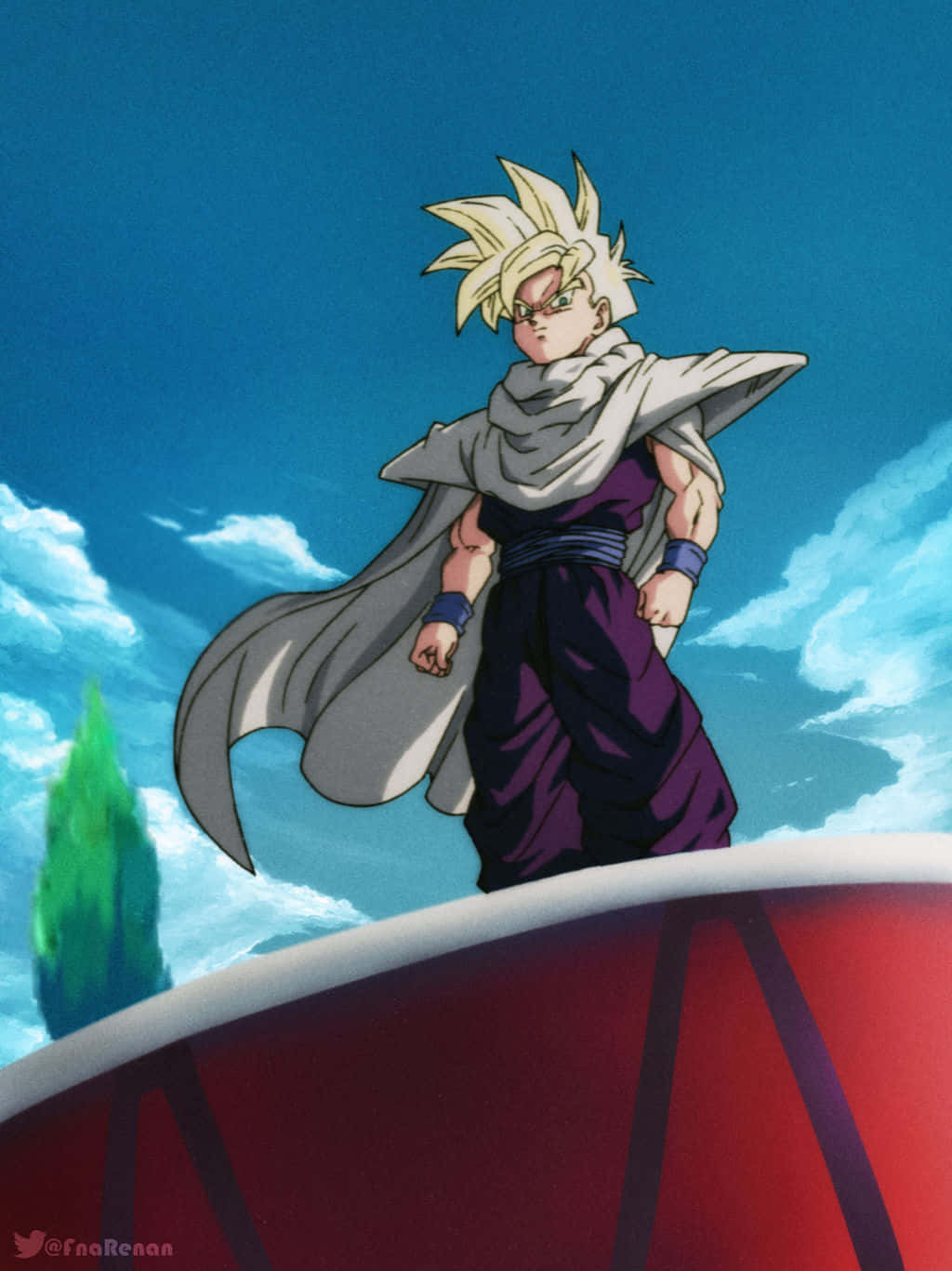 Teen Gohan White Cape Background