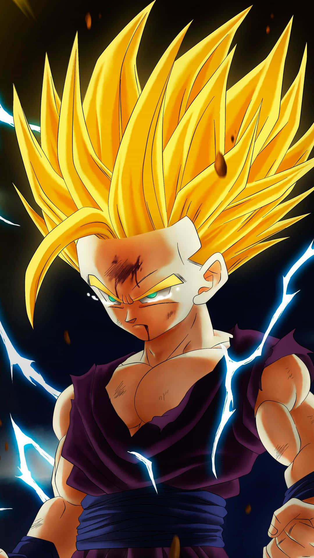 Teen Gohan Yellow Hair Background