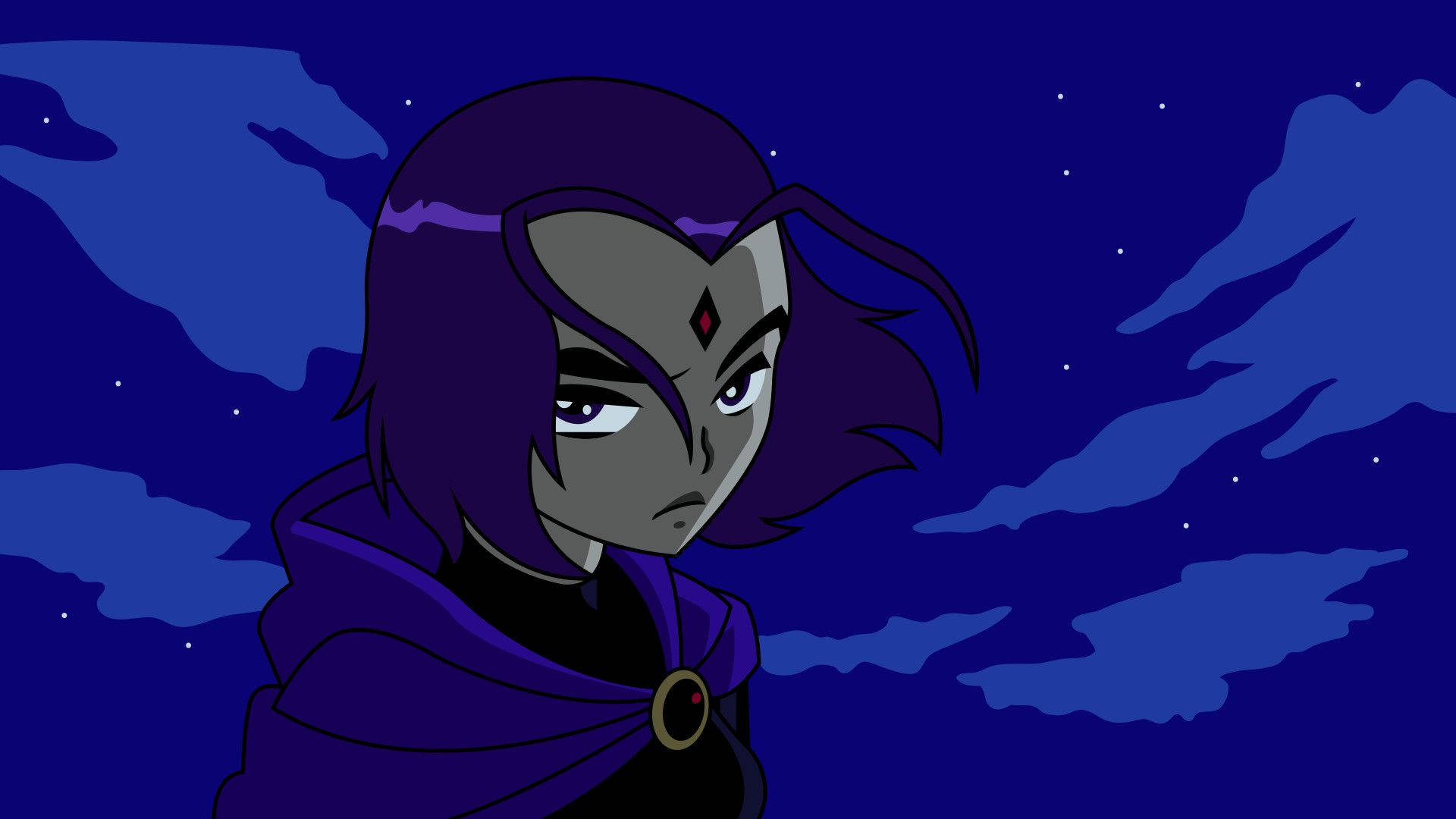 Teen Titans Raven In A Starry Night