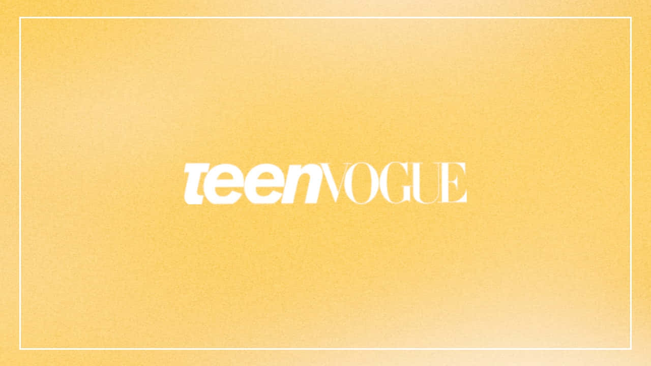 Teen Vogue Logoon Yellow Background Background