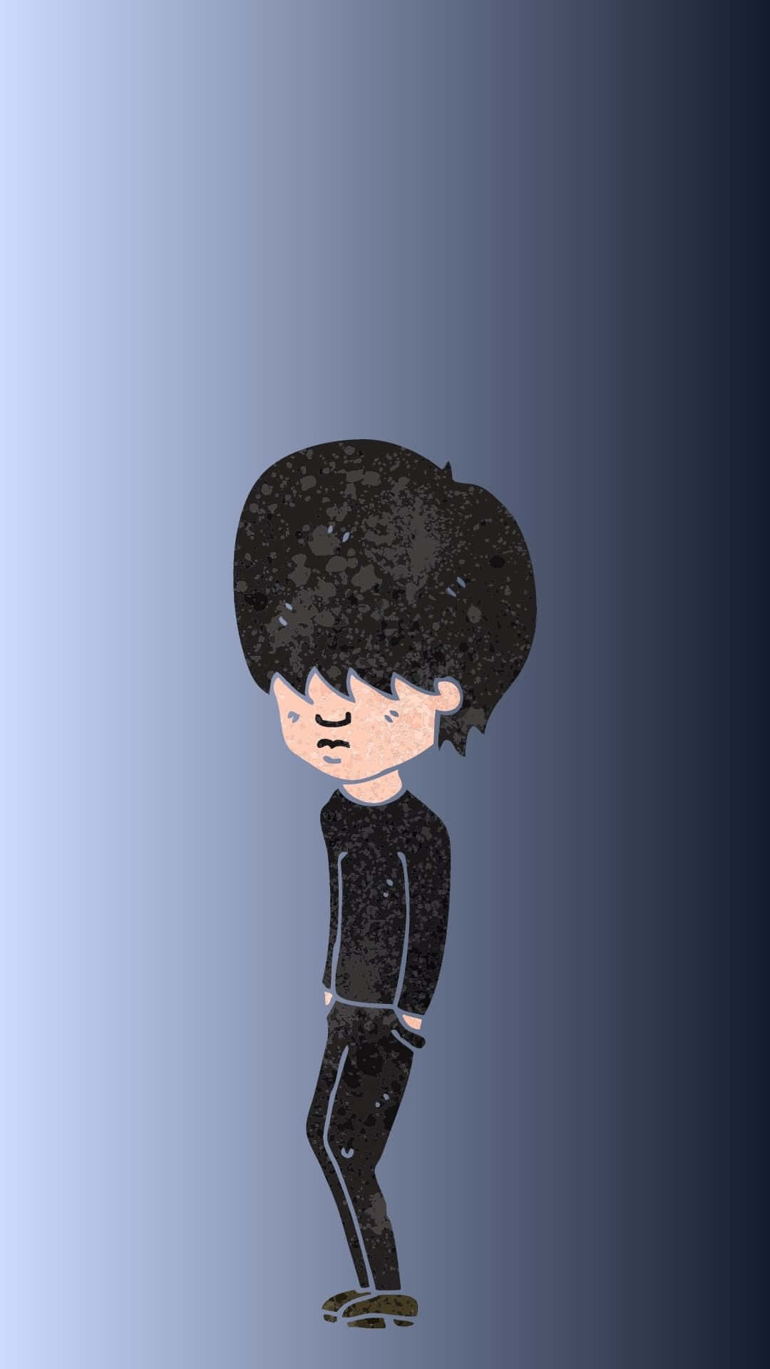 Teen With Cute Emo Style Background