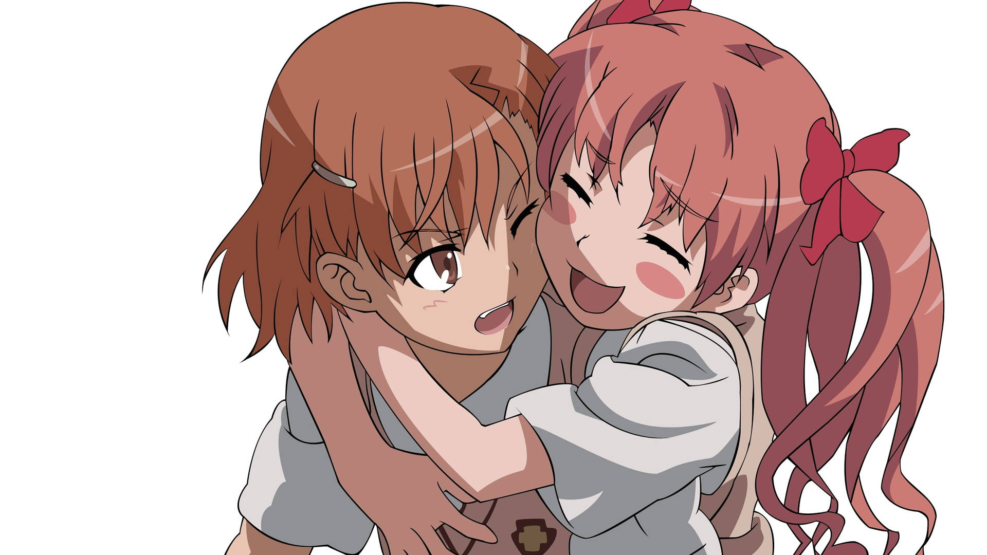 Teenage Couple Anime Hug Background