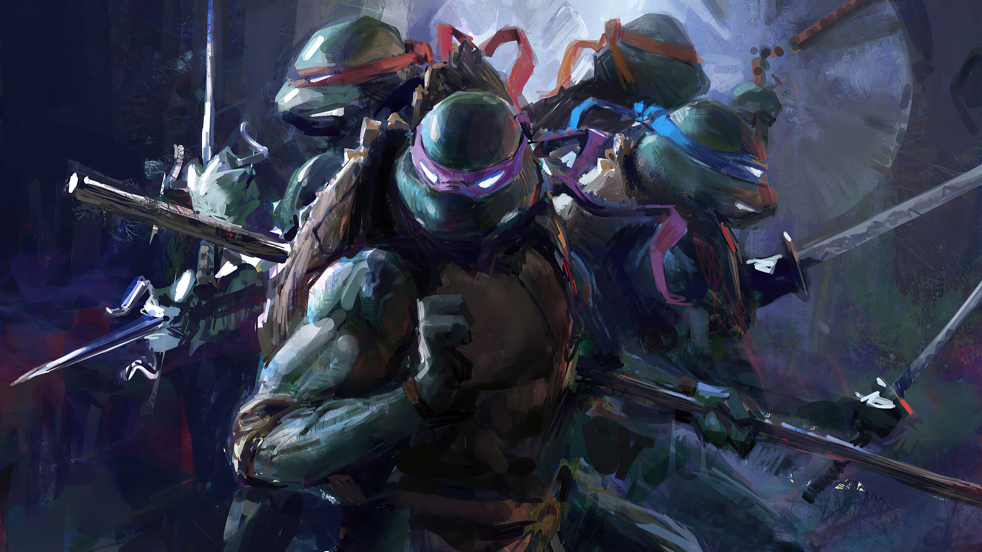 Teenage Mutant Ninja Turtles Back-to-back Background