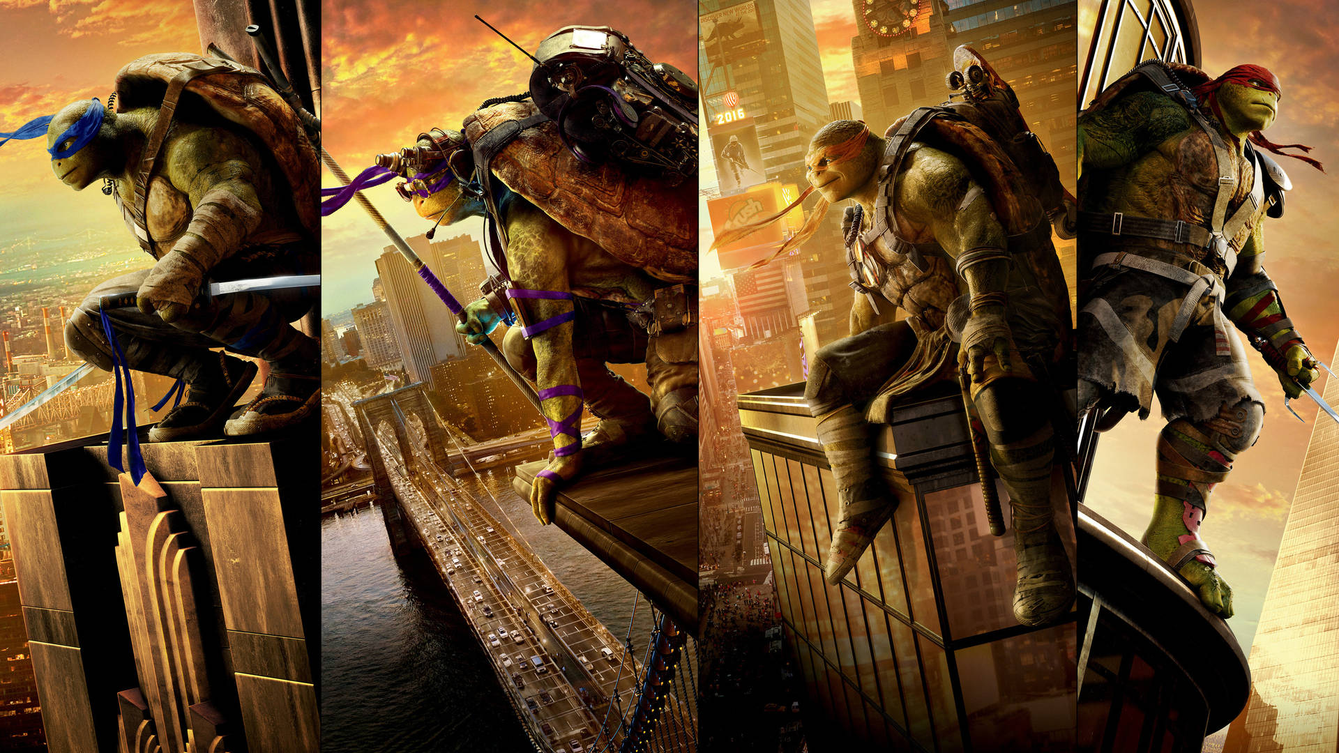 Teenage Mutant Ninja Turtles Building Ledge Background