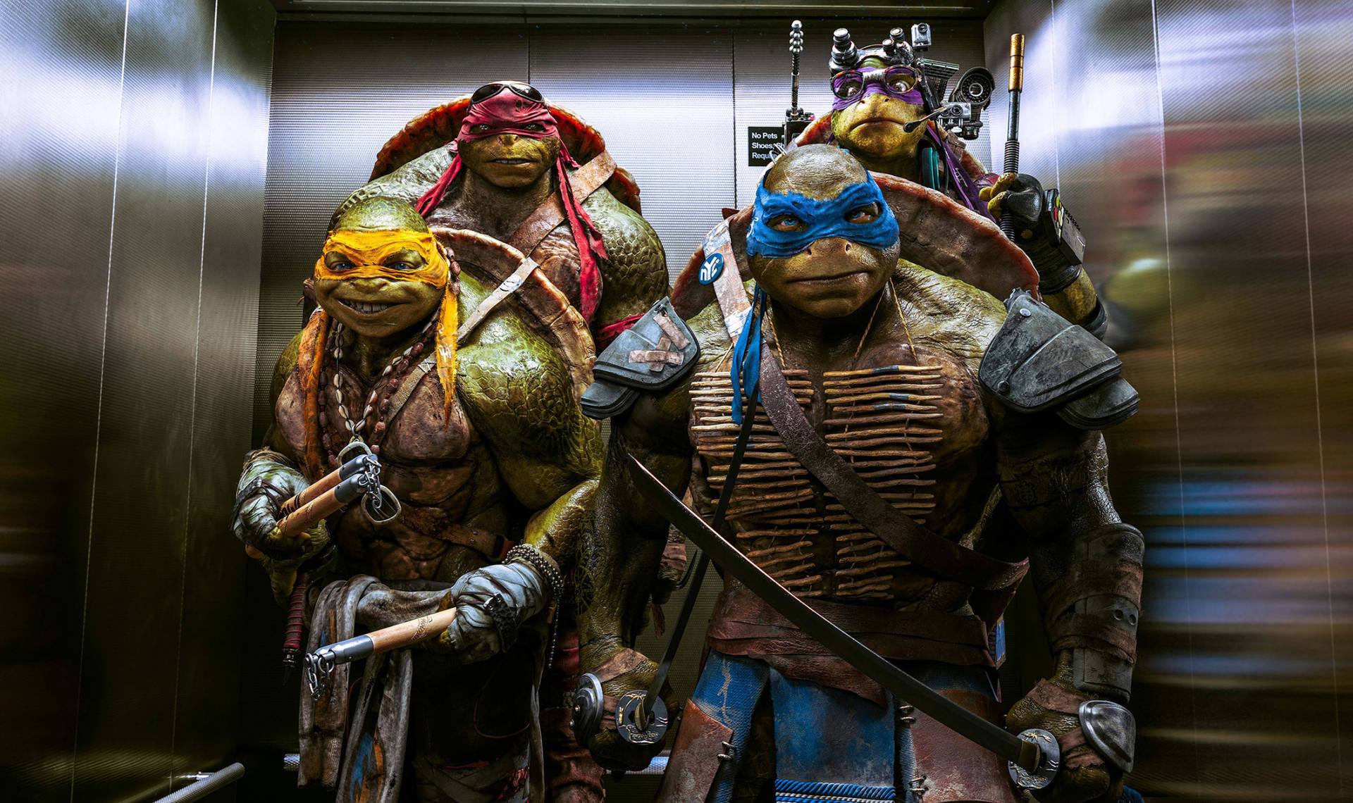 Teenage Mutant Ninja Turtles Elevator Scene Background