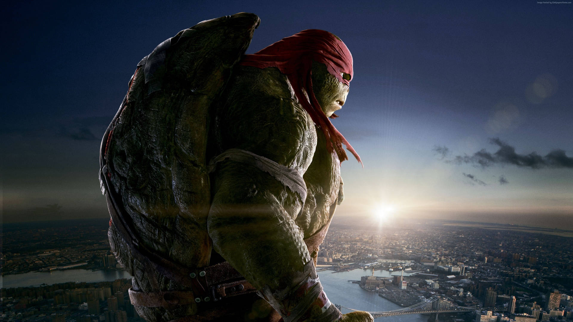 Teenage Mutant Ninja Turtles Raphael Watching The City Background