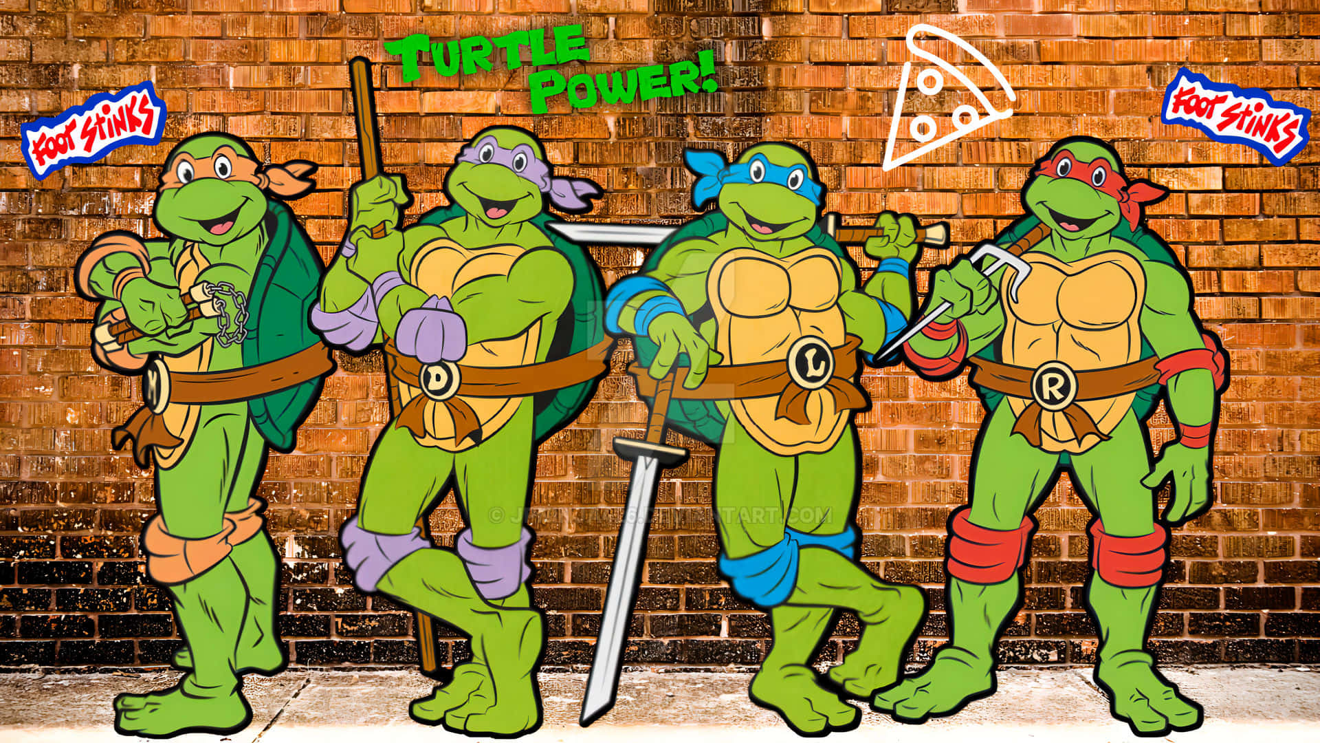 Teenage Mutant Ninja Turtles Ready To Battle Background