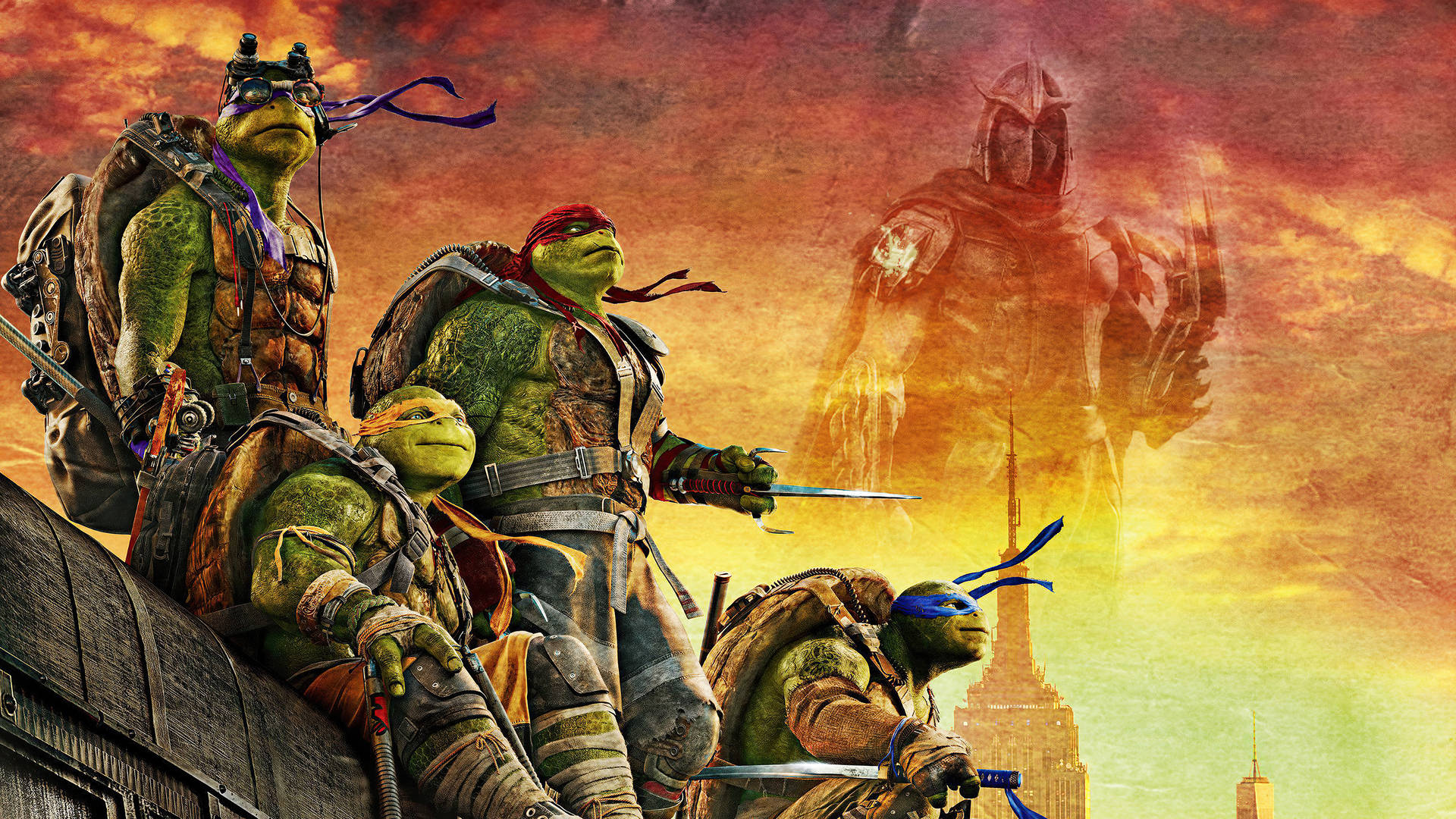 Teenage Mutant Ninja Turtles Shredder Overlay Background