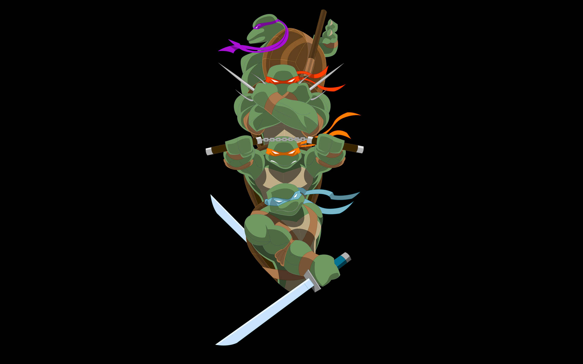 Teenage Mutant Ninja Turtles Vector Art Background
