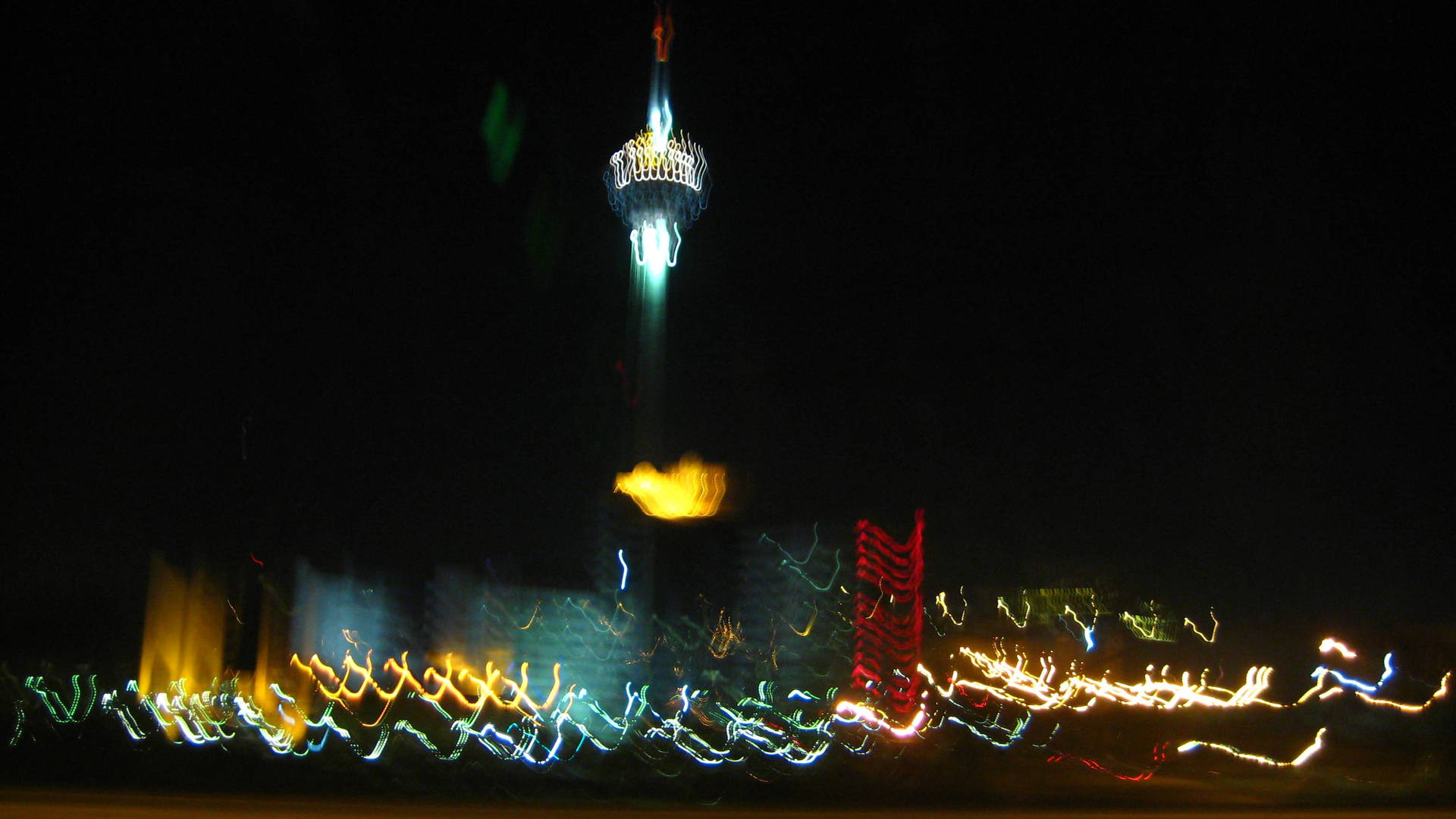Tehran Blurred Lights Background